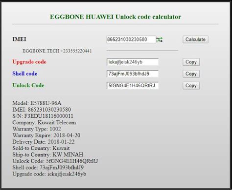The IMEI code comes printed on the back of your phone, just below the battery. . Huawei v4 and v5 unlock code calculator by imei